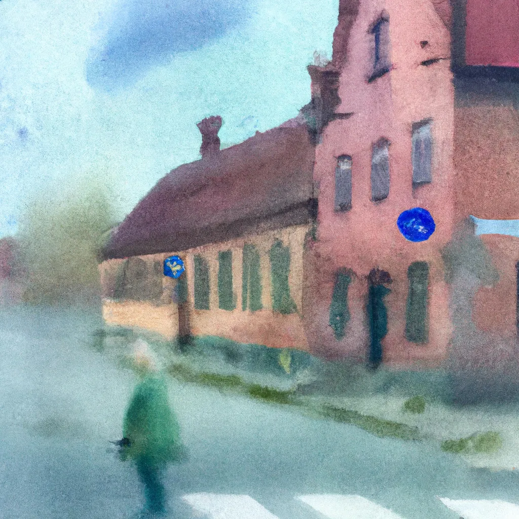 A person wandering through the streets of Krokek, Sweden, looking confused and lost.