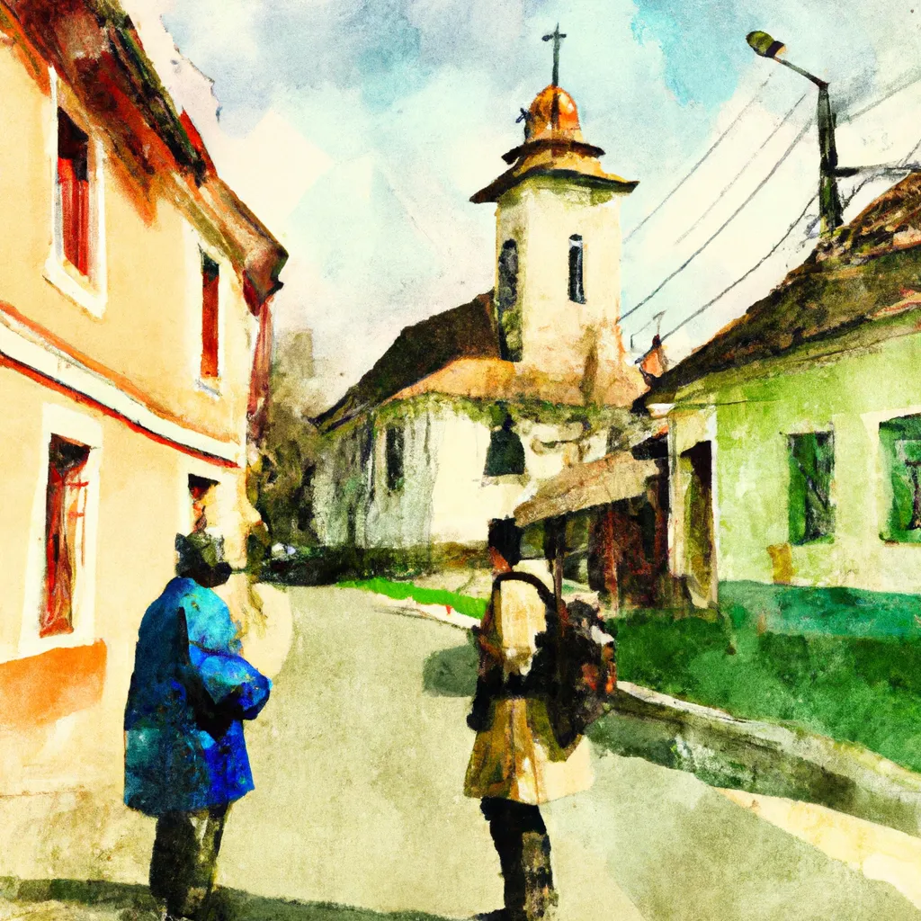 A tourist being approached by a local guide in Mihăileni, Romania.