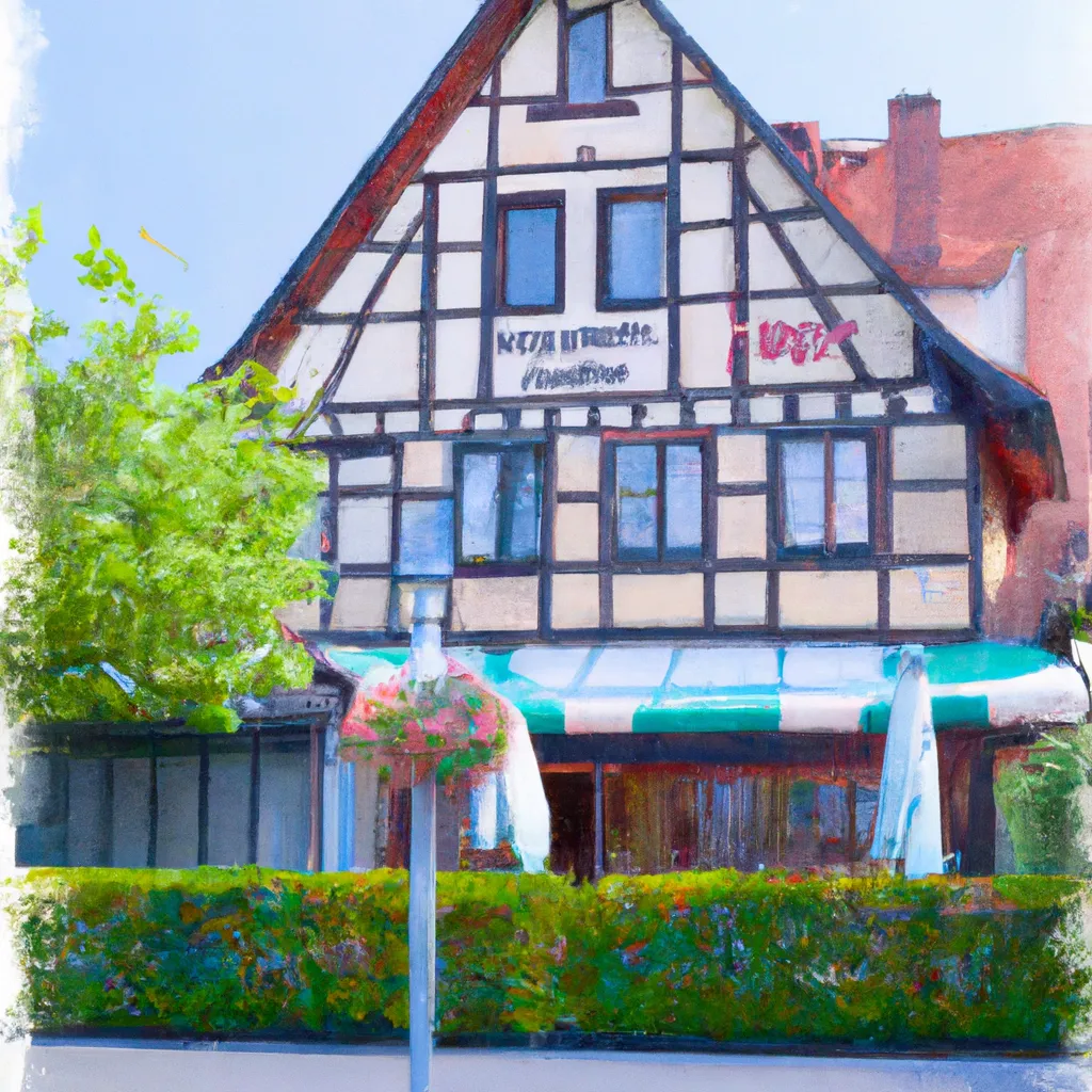 A charming half-timbered house with a colorful sign for Eislädele Kippenheim, an ice cream parlor, inviting visitors to indulge in delicious ice cream.